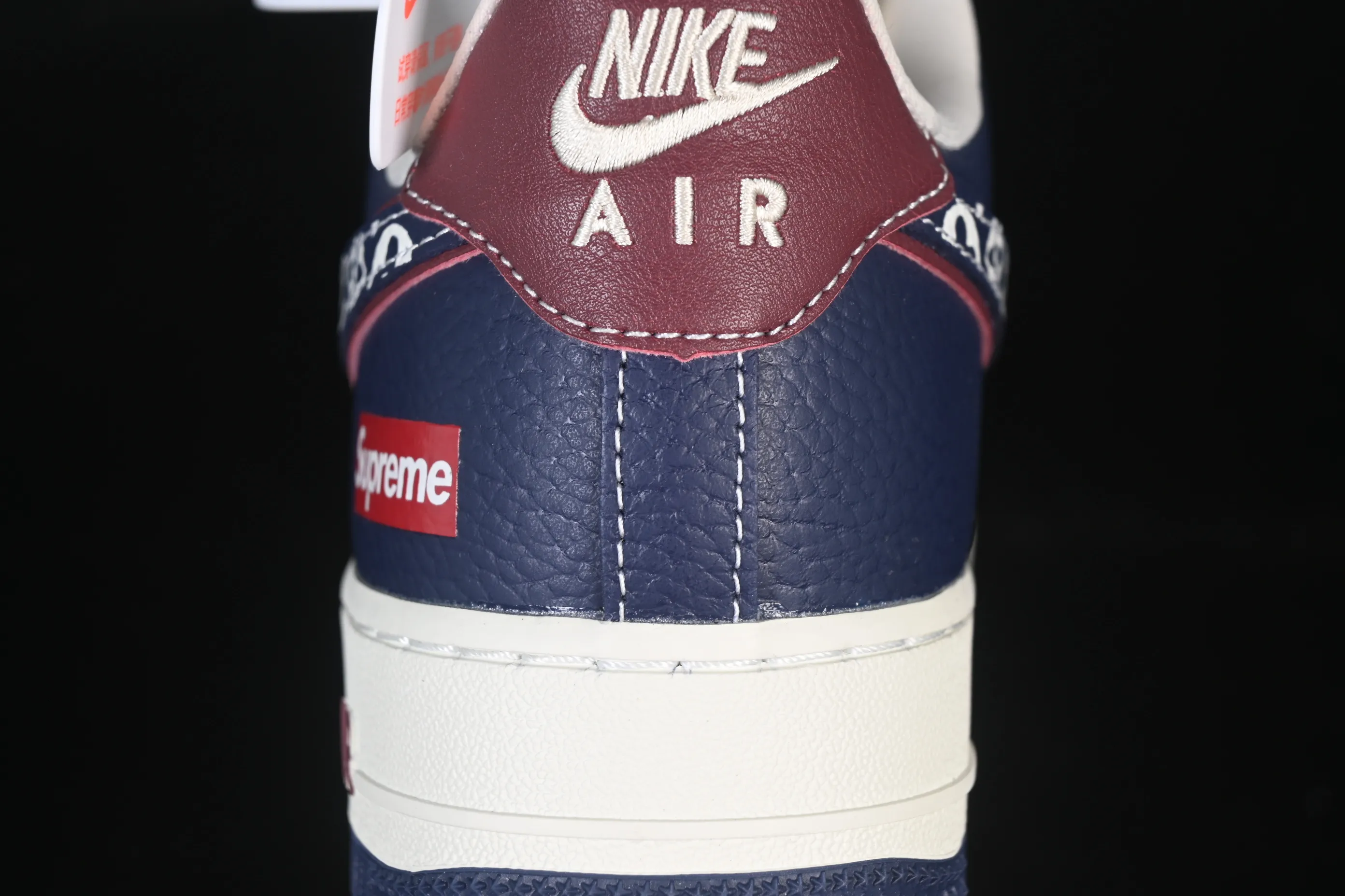 All categories Nk Air Force 1 Air Force series Nk Air Force 1 Low Air Force low top Nike Air Force 1'07 Low Sup tripartite joint white blue wine red Air Force 1 low top casual sneakers YF9511-801